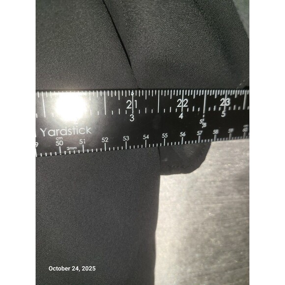 Positive Attitude Petite Black Shift Dress Layered S/S Keyhole Women's Sz 20 - Picture 7 of 8